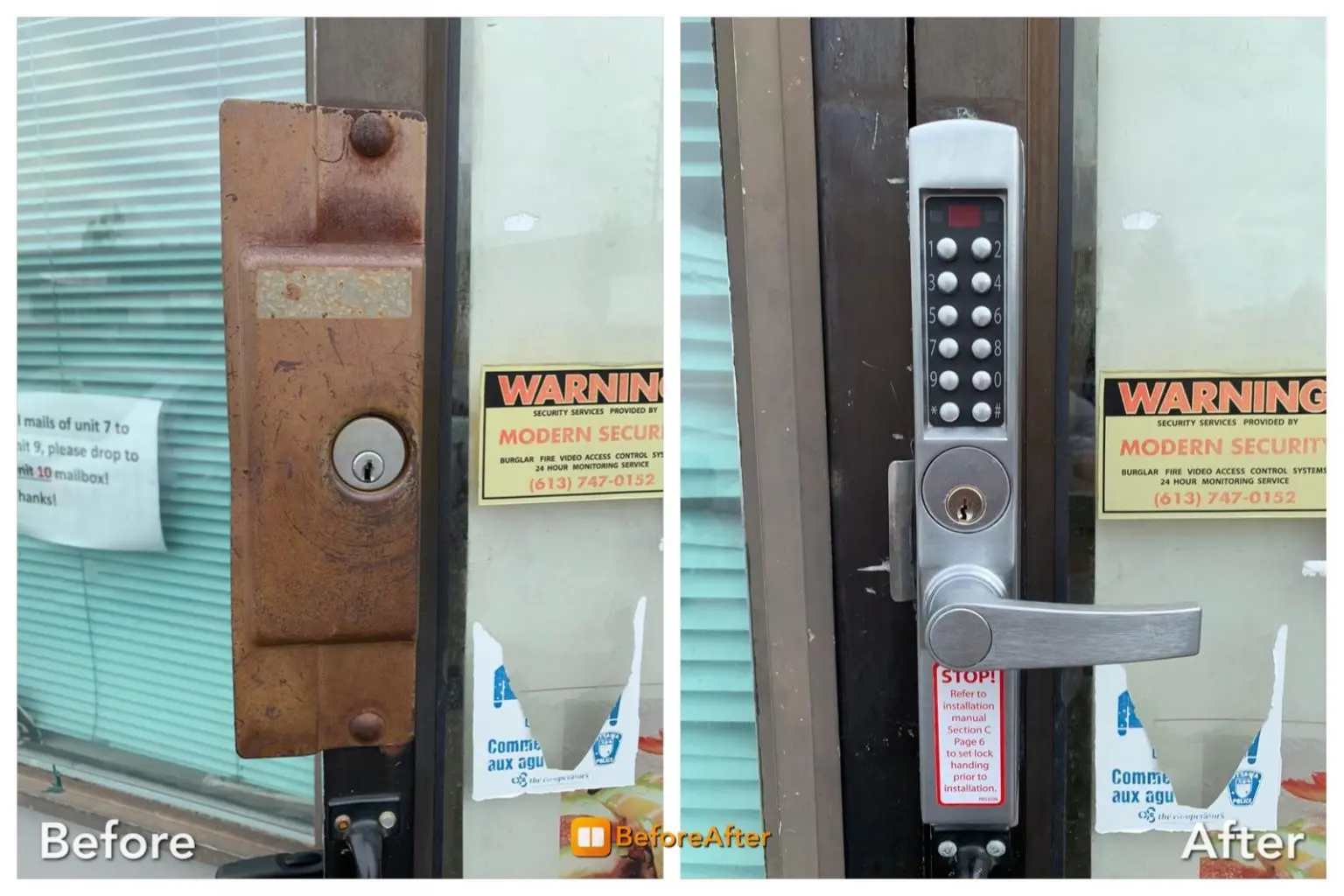 Commercial keypad lock