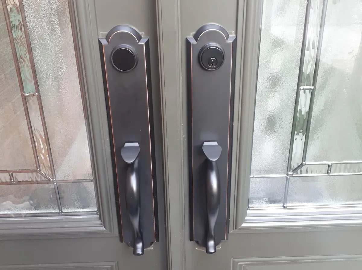 Residential double door hardware